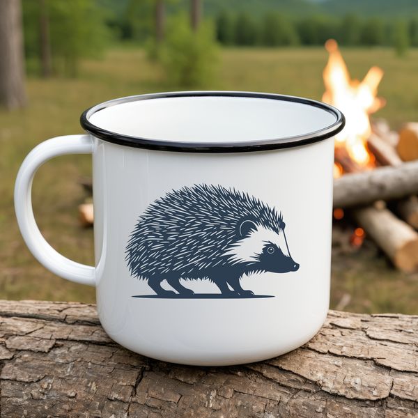 Detailed Hedgehog Design A high-quality SVG design featuring a hedgehog with intricate details and lines.