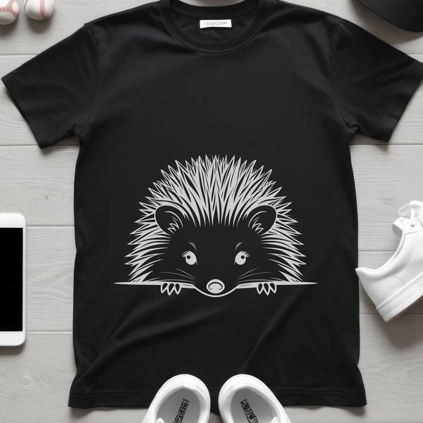 Cute Hedgehog Vector Design A high-quality vector illustration of a hedgehog, suitable for cutting machines or laser cutters.