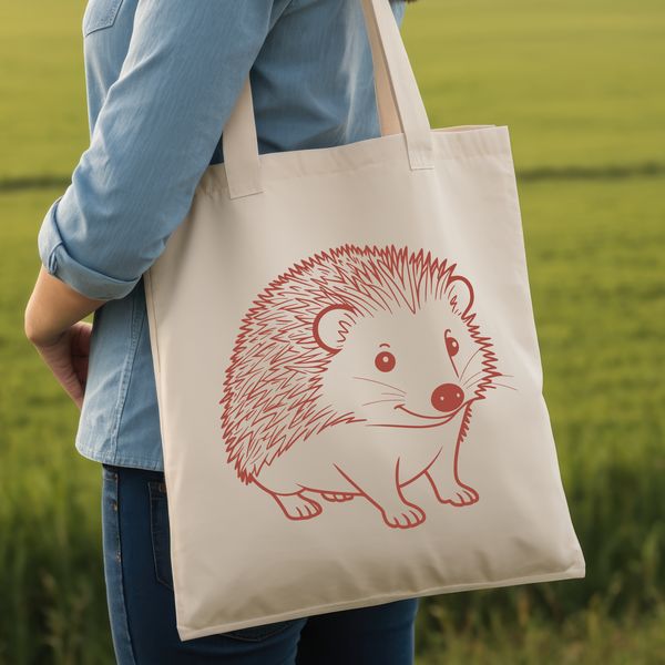 A detailed design of a hedgehog created as an SVG file.