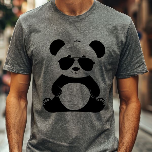 Adorable Panda with Shades A cartoon panda character wearing trendy sunglasses in a playful pose.