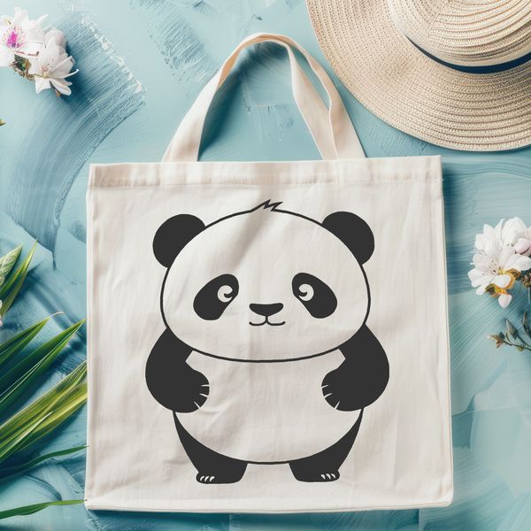 A digital illustration of a large mammal native to Asia, commonly found in bamboo forests.