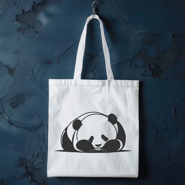 Cute Panda in a Comfy Pose A illustration of a panda in a relaxed pose.