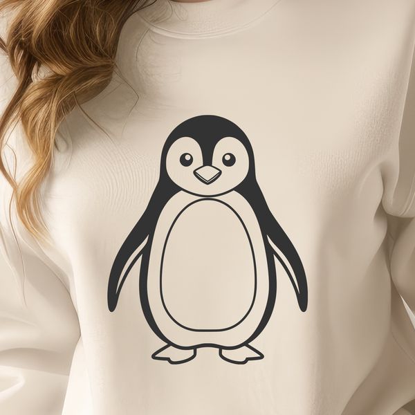 A simple illustration of a penguin, ideal for commercial or personal use in design projects.