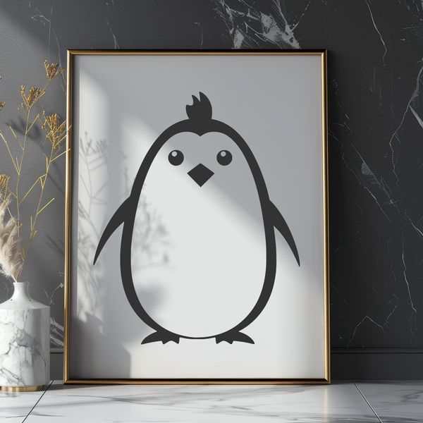 Free Penguin Clip Art for Laser Cutting An SVG graphic of a penguin, suitable for cutting or laser engraving.