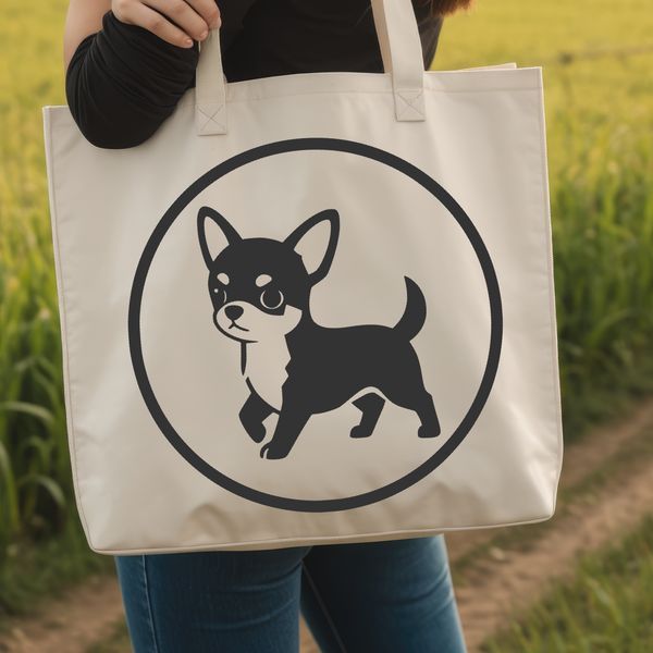 An svg icon of a chihuahua for personal and commercial use.