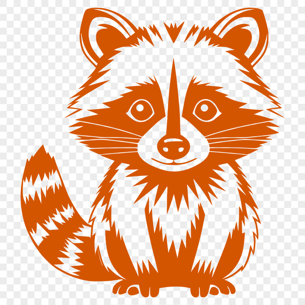 Raccoon Clip Art Vector Design Element A detailed illustration of a racoon's face, suitable for vector design projects.