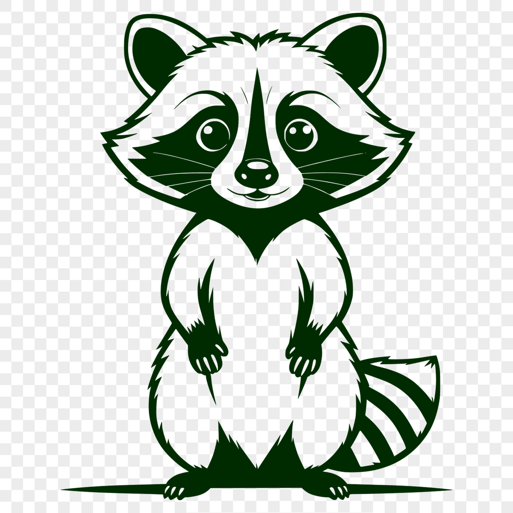 Cute Raccoon Clip Art SVG for Crafting SVG raccoon design for digital crafting