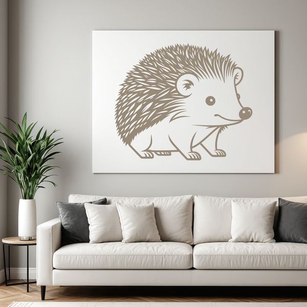 Small Mammal SVG Graphic Image A small, spiny mammal with a rounded body and short legs, depicted in a clean vector design style.