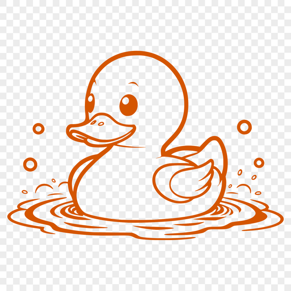 Free SVG Clip Art Bird Design Illustrated vector duck design for digital art and printing, suitable for various software applications.