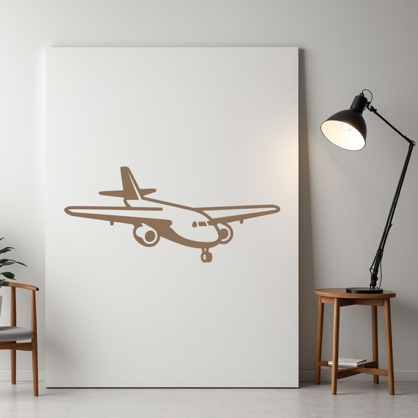 Simple SVG design of an aeroplane silhouette.
