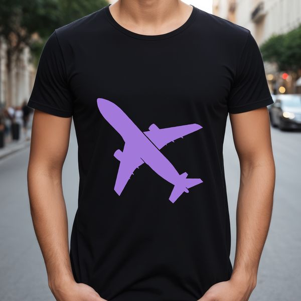 A sleek silver aircraft with wings and a tail, ideal for Cricut cutting machine projects.