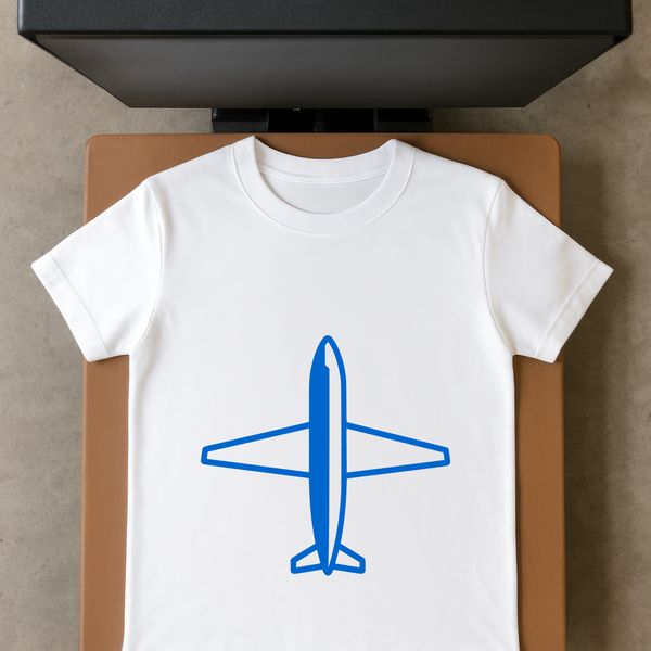 A simple silhouette of a commercial airplane in vector format.