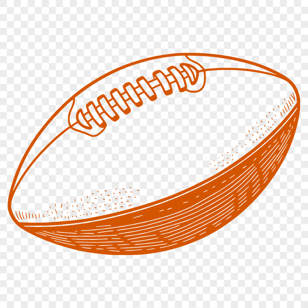 American Football Icon SVG A close-up illustration of a football used in the sport of American football.