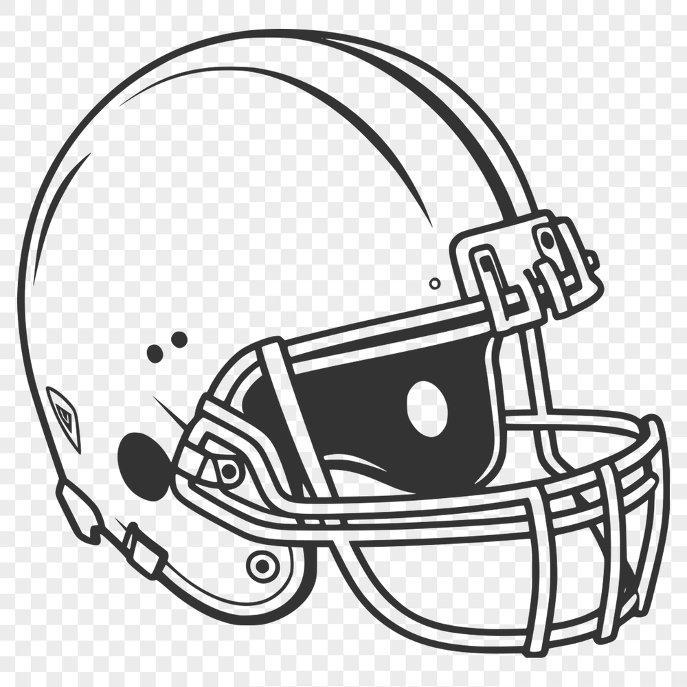 A detailed illustration of an American football, suitable for vector editing in Adobe Illustrator or Procreate.