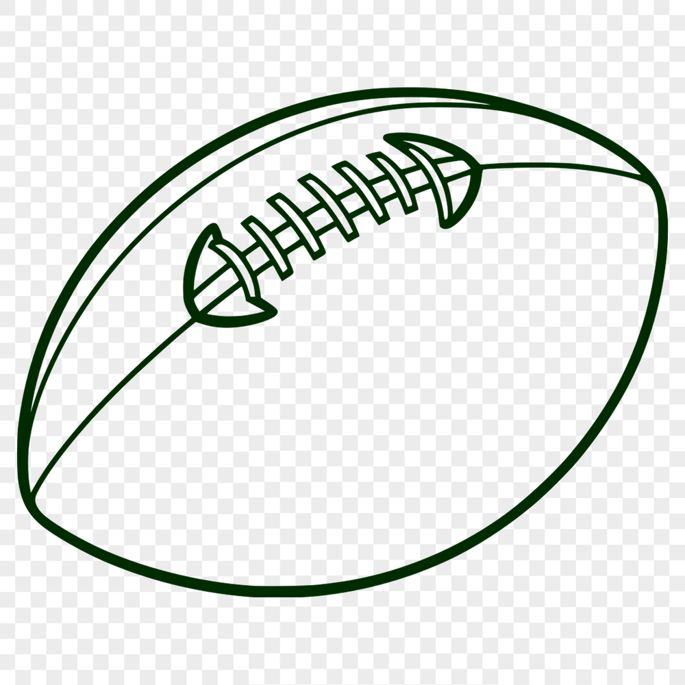 Stylized American Football Design Illustration of a stylized American football, suitable for vector art and cutting machine designs.