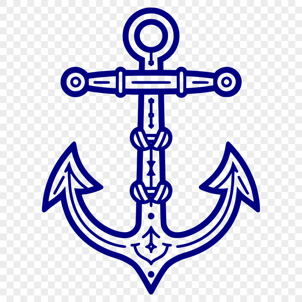 Unique Anchor Vector Drawing