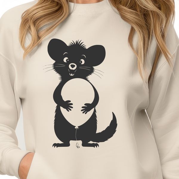 Free Clip Art Possum Image A realistic illustration of a possum, a small wild animal native to certain parts of the world.