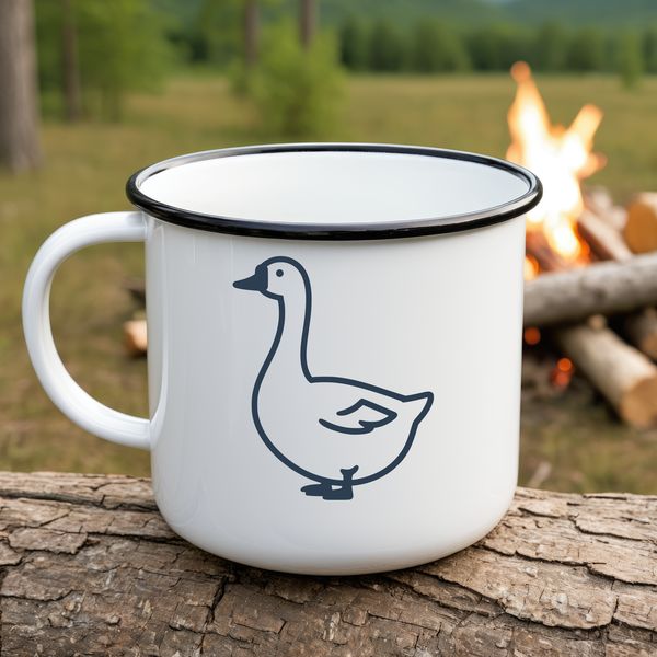 An SVG file containing a stylized silhouette of a bird resembling a goose.