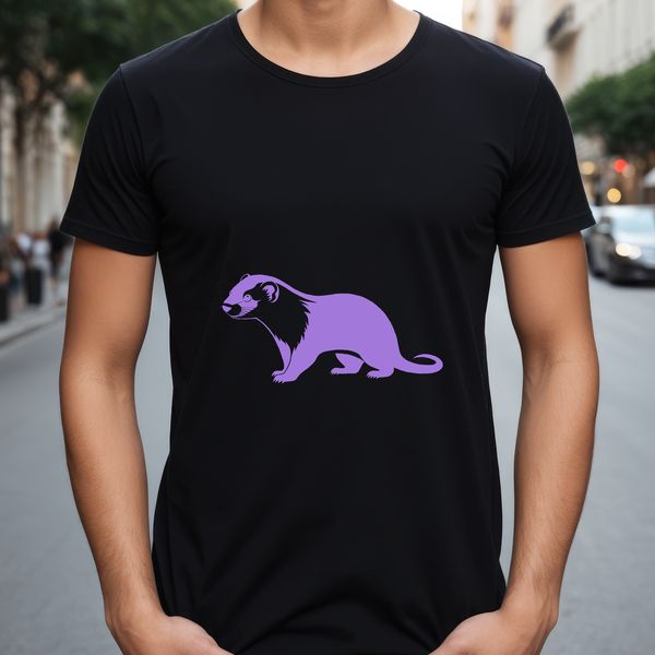 Illustrative ferret graphic in vector format for personal or commercial projects.