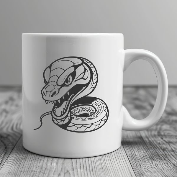 Stylized Snake Vector Illustration A stylized illustration of a snake in vector format, suitable for use in digital designs and crafts.