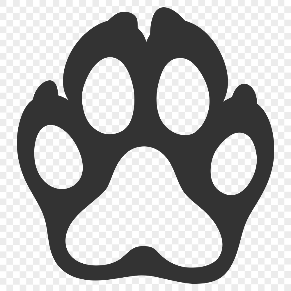 Paw Print Vector Illustration In SVG, PNG, PDF And DXF Formats