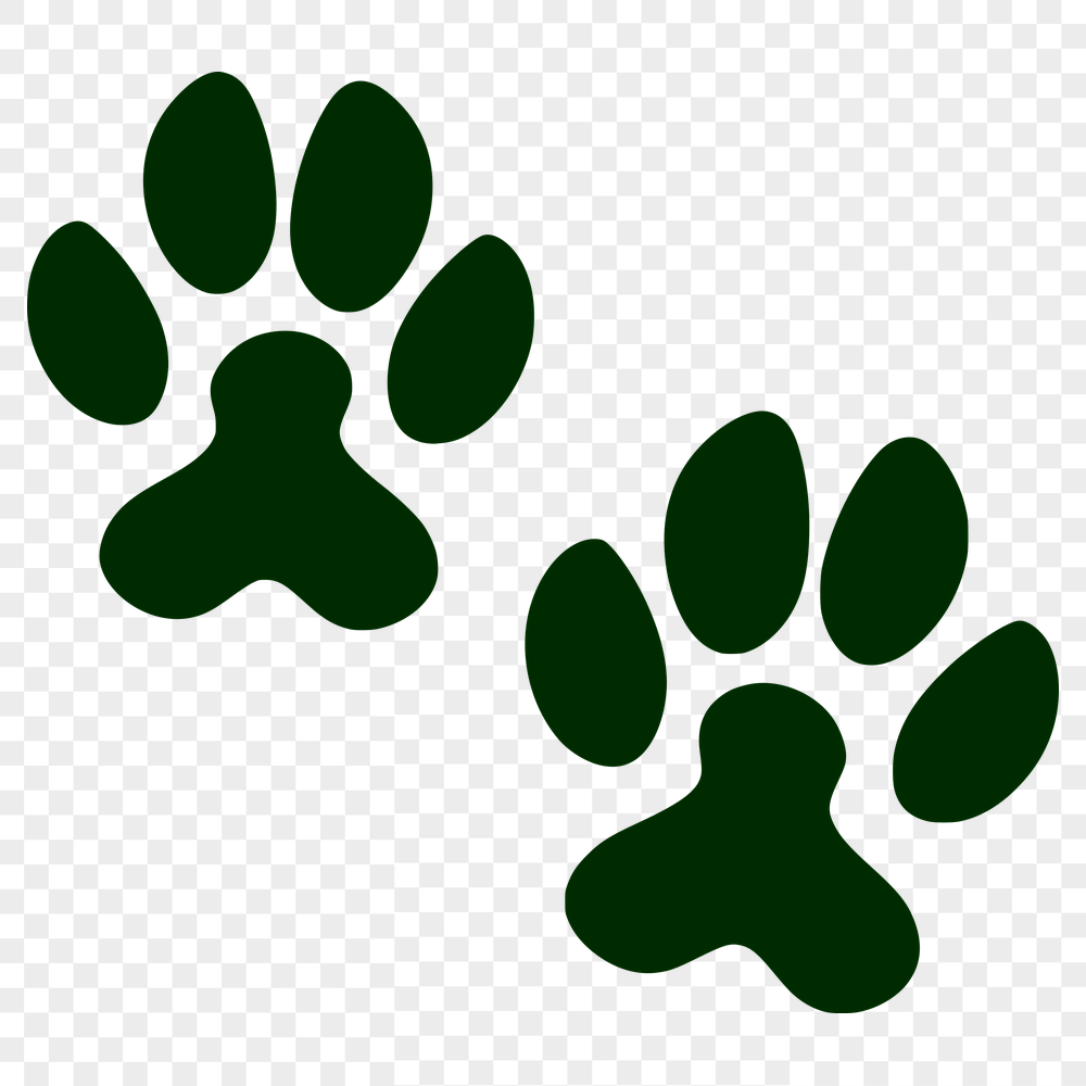 Paw Print Digital Drawing In DXF File Format For Free Download