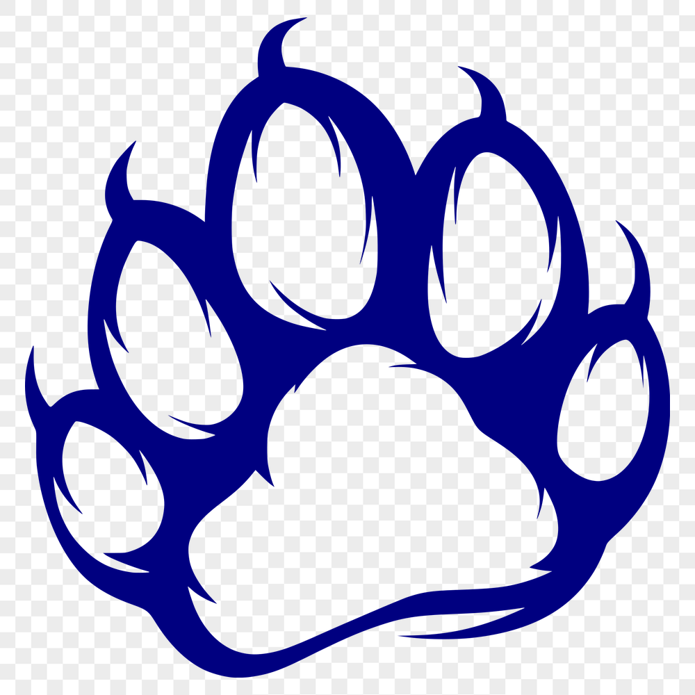 Paw Print Drawing In SVG, PNG, PDF And DXF Formats