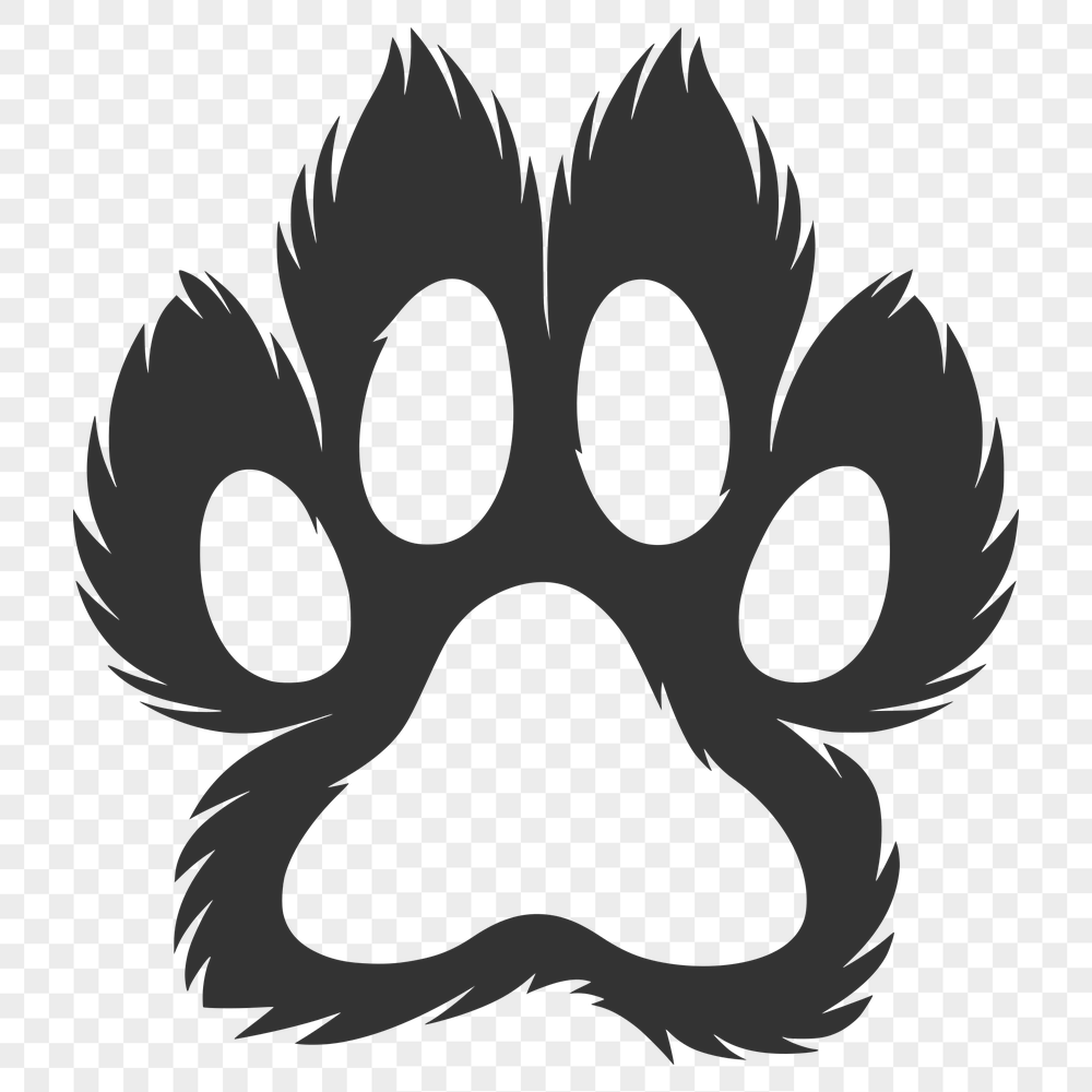 Beautiful Paw Print In DXF Free Commercial Use Download