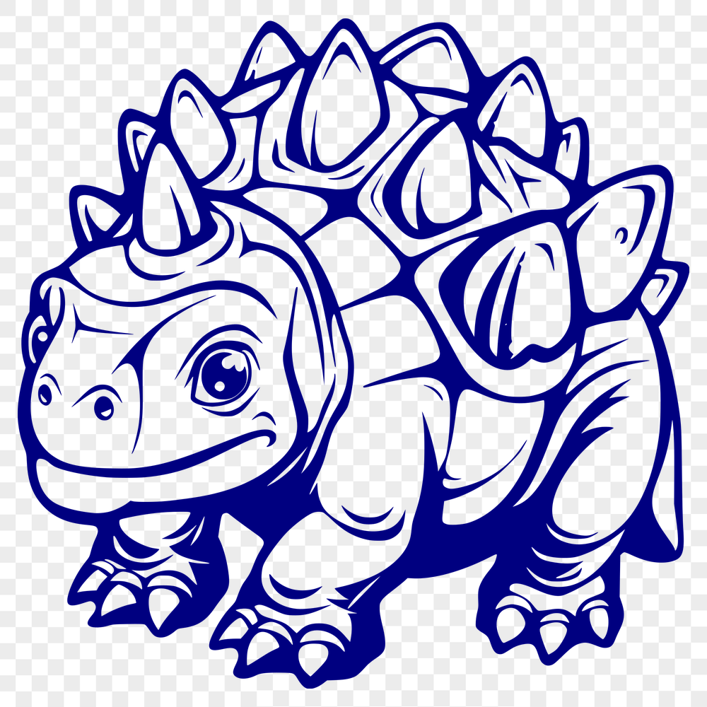 Free Unique Ankylosaurus Vector Illustration