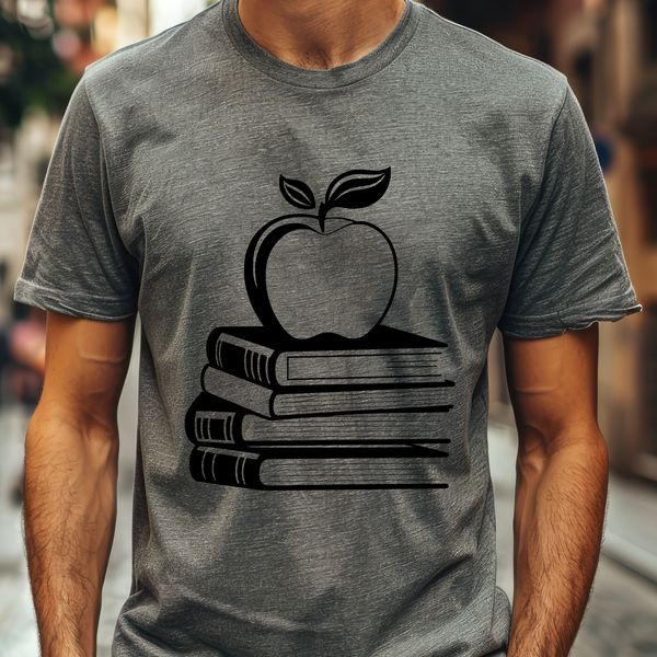 Open Educational Book Illustration Vector illustration of an open apple book with pages turned, suitable for educational purposes.