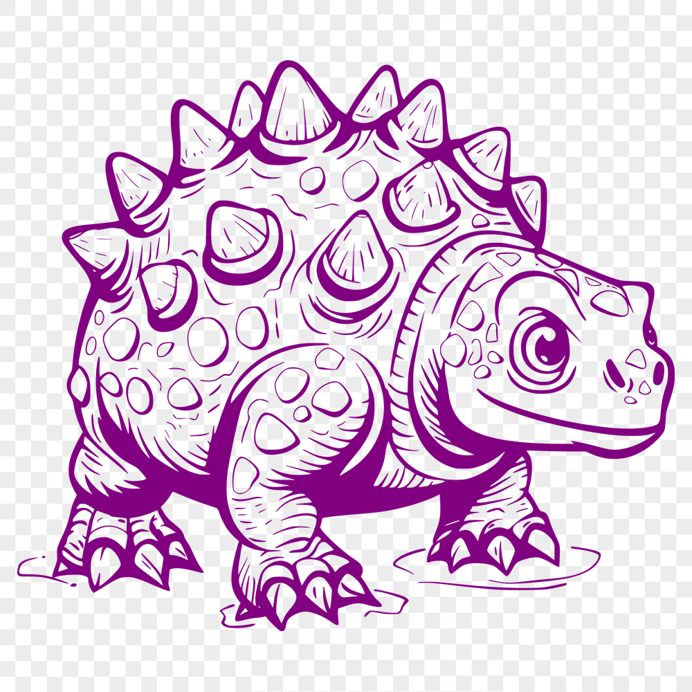 Stunning Ankylosaurus Stencil