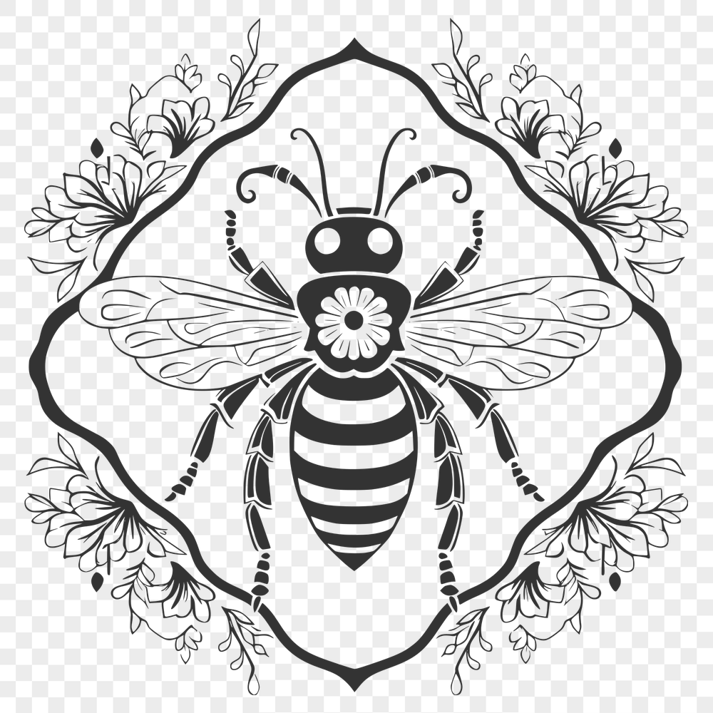 Free Artistic Bee Clipart