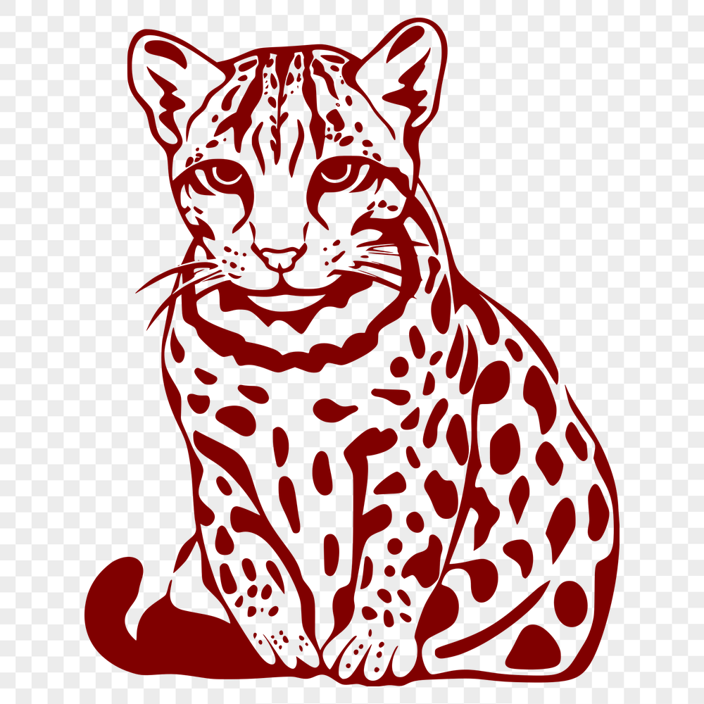 Artistic Big Cat Vector Art