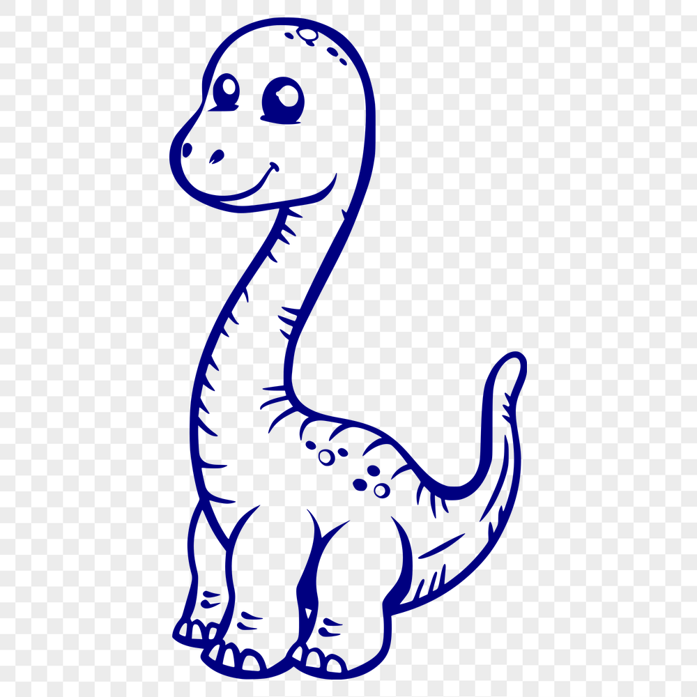 Beautiful Brachiosaurus Digital Drawing