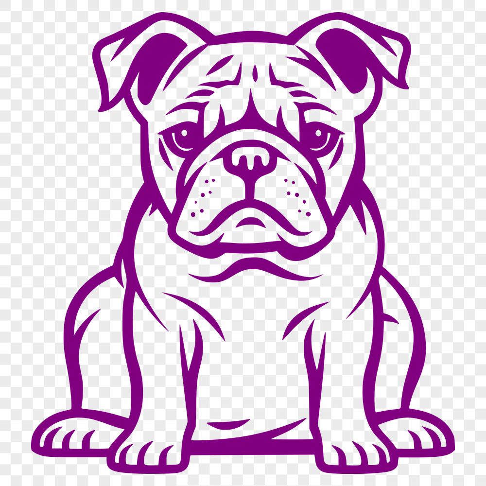 Unique Bulldog Vector Drawing