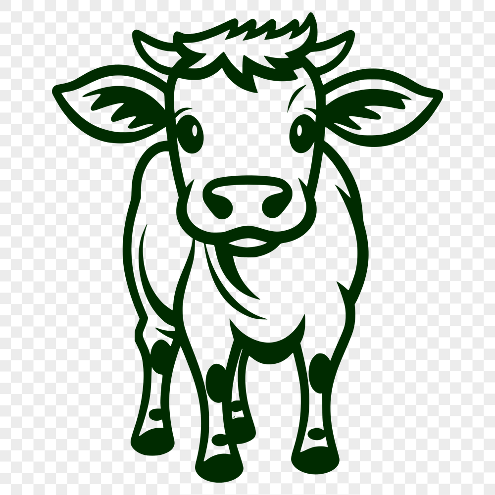 Beautiful Calf SVG, PNG, PDF And DXF Files