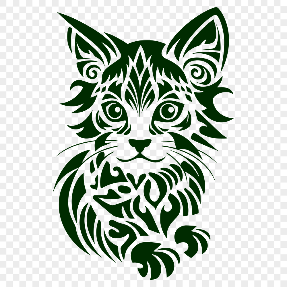 Stunning Sitting Kitten Decal