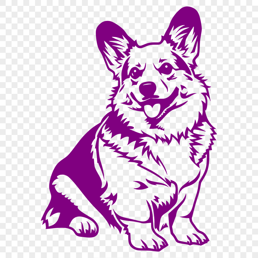 Free Stunning Corgi Digital Drawing