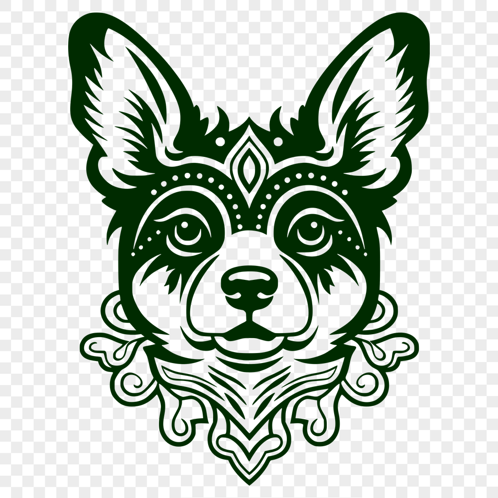 Free Ornate Corgi Vector Image