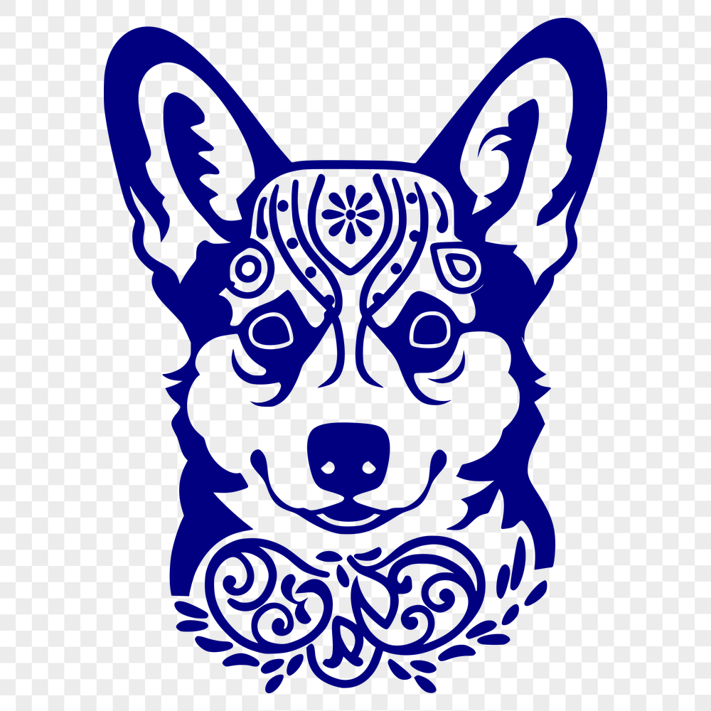 Free Artistic Corgi Decal