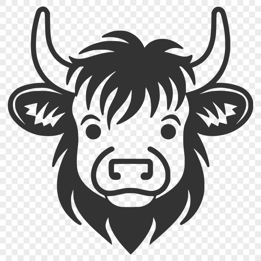 Free Unique Cow Drawing