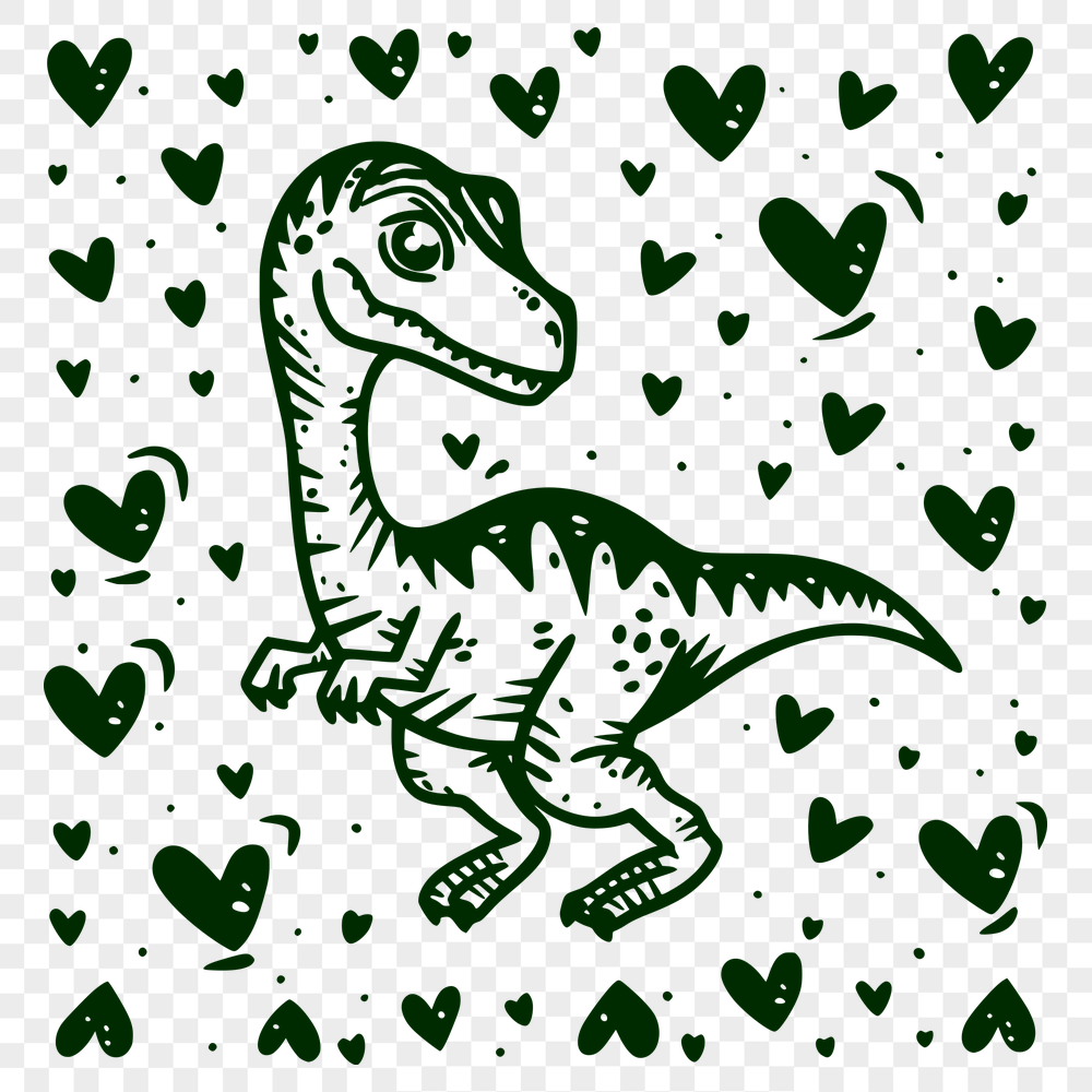 Unique Baby Dinosaur In PDF & PNG