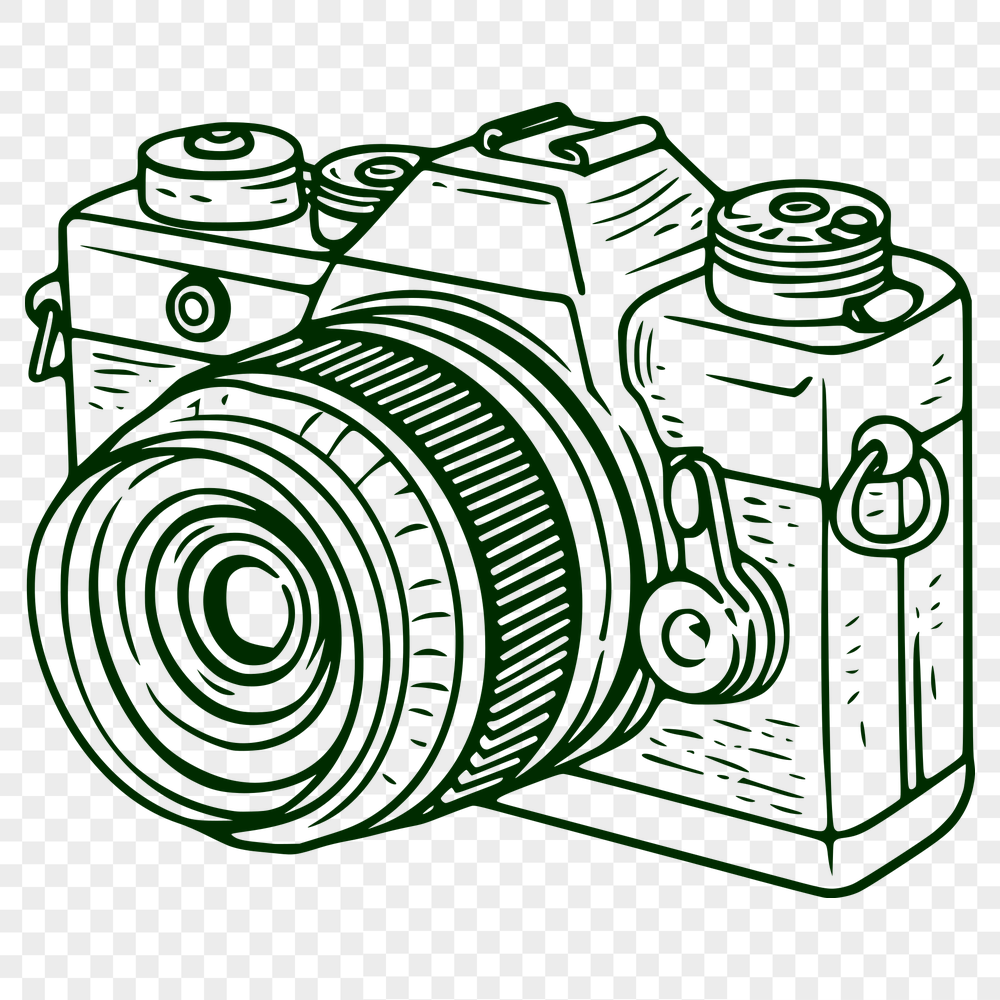 Free Artistic Camera Vector Drawing