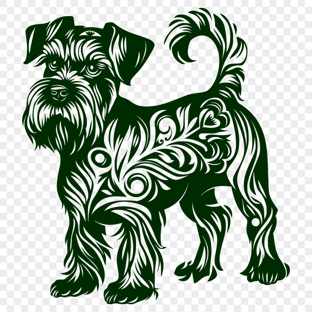 Standing Miniature Schnauzer SVG