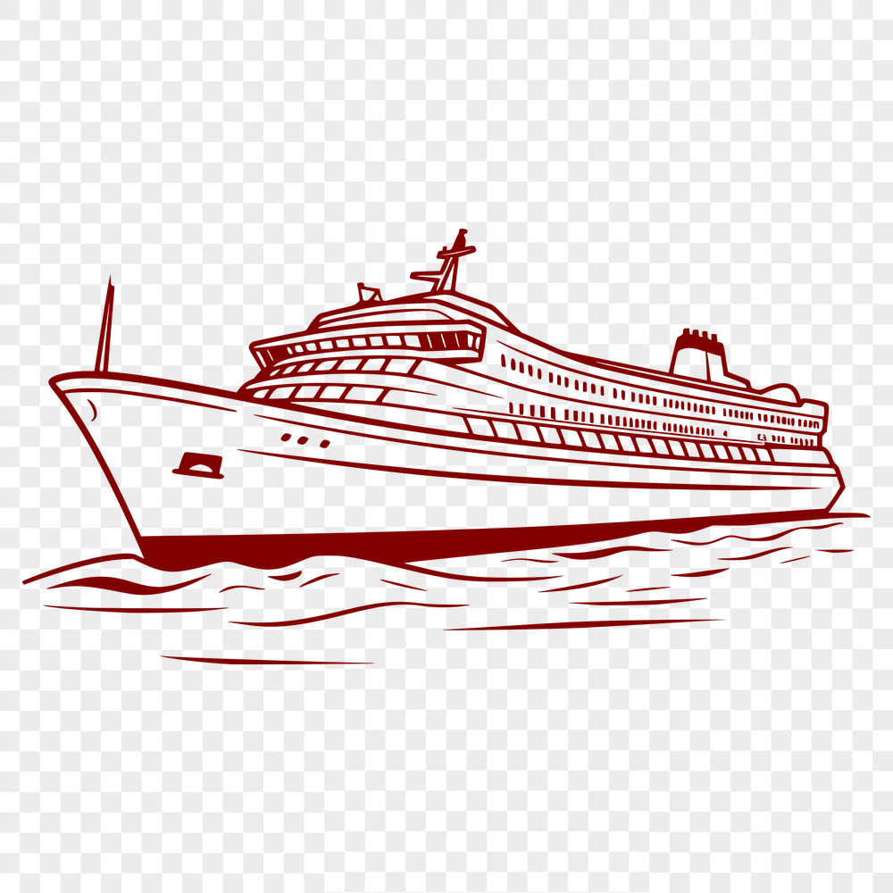 Beautiful Cruise Ship - For Procreate Project