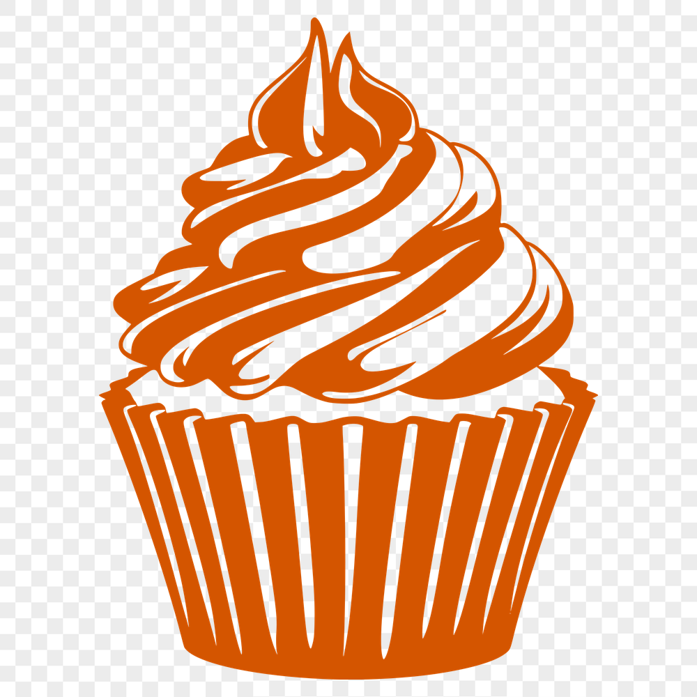 Artistic Cupcake Illustration