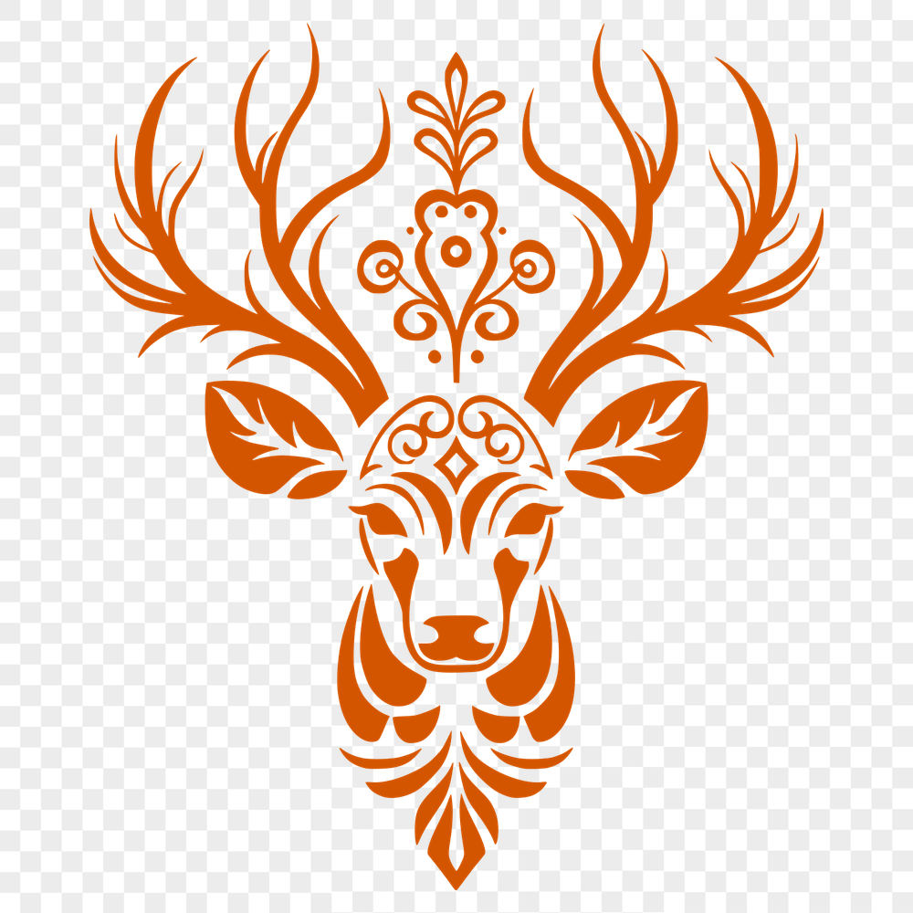 Ornate Deer SVG, PNG, PDF And DXF Files