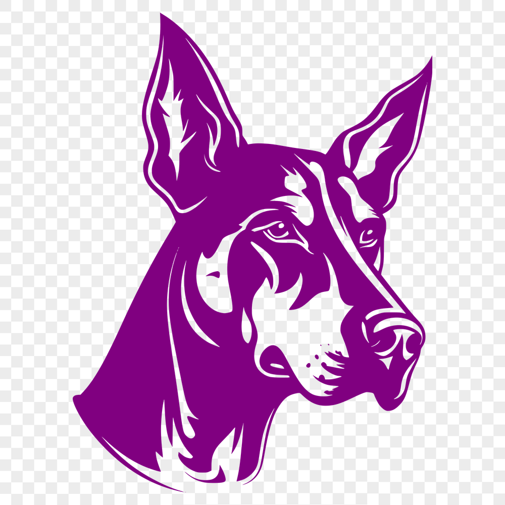 Beautiful Doberman Pinscher Clip Art