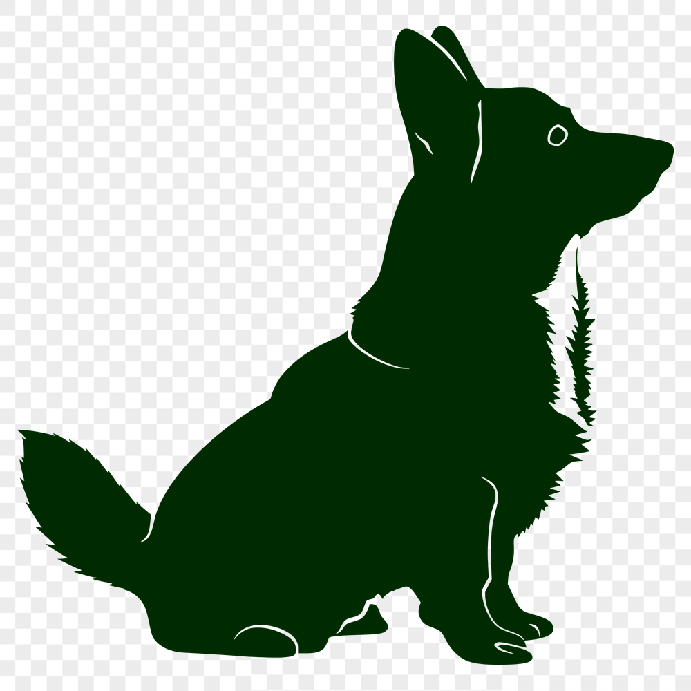 Artistic Sitting Welsh Corgi - DXF