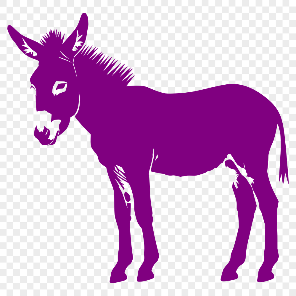 Artistic Standing Donkey Stencil